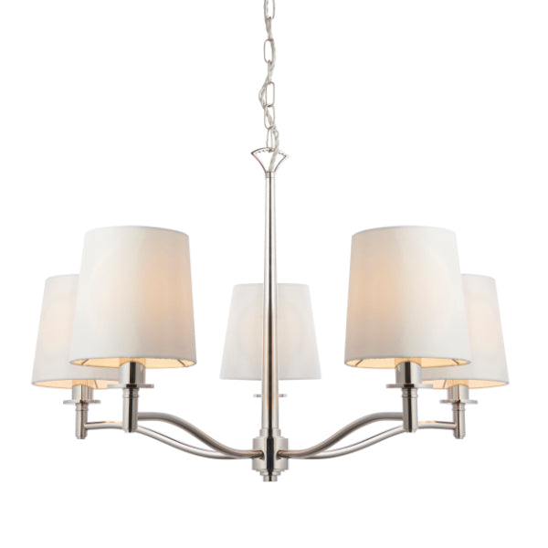 Ortona Nickel 5 Light Chandelier