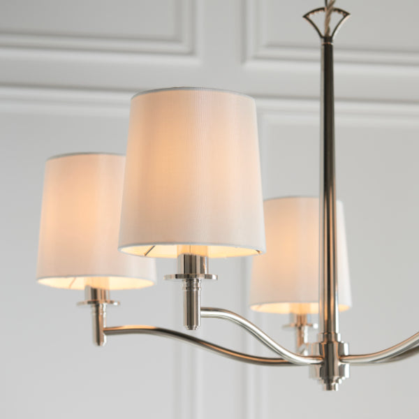 Ortona Nickel 5 Light Chandelier