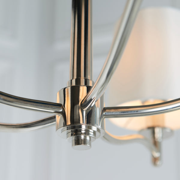 Ortona Nickel 5 Light Chandelier