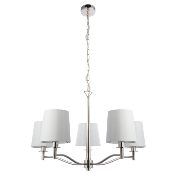 Ortona Nickel 5 Light Chandelier
