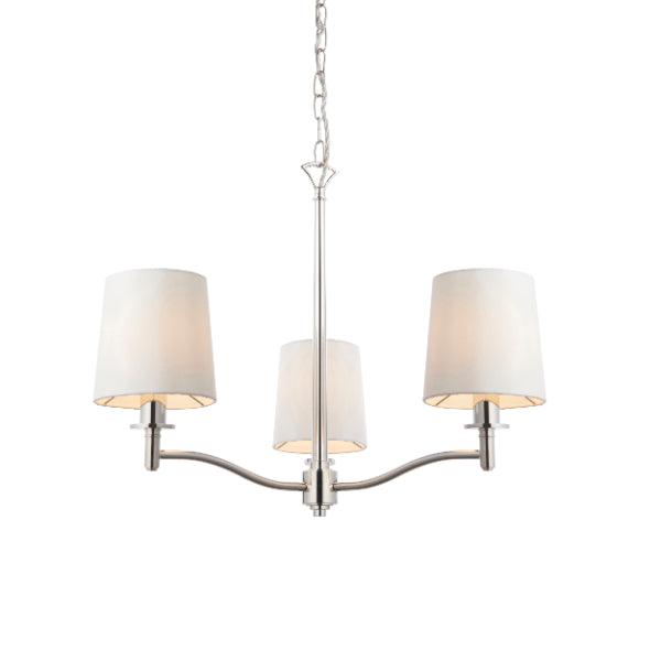 Ortona Nickel 3 Light Chandelier Ceiling Light