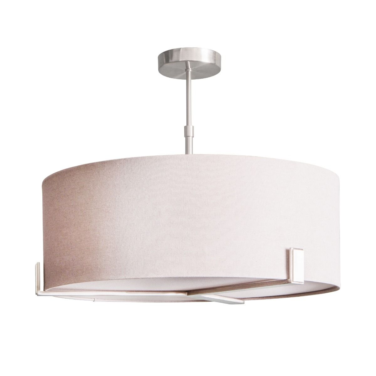 Hayfield 3 Light Satin Nickel & Grey Ceiling Pendant