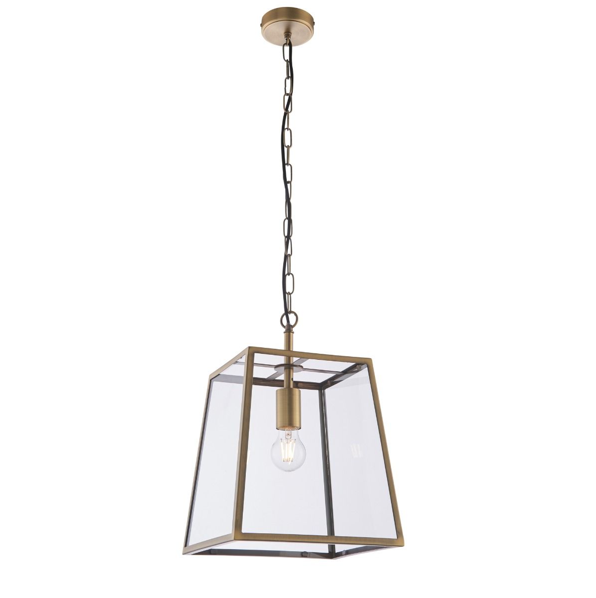 Hurst 1 Light Antique Brass Ceiling Pendant