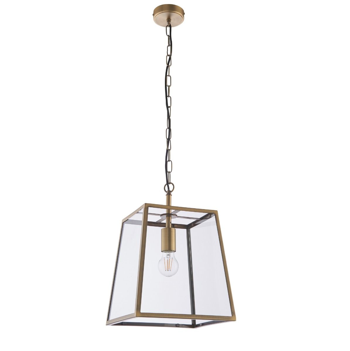 Hurst 1 Light Antique Brass Ceiling Pendant