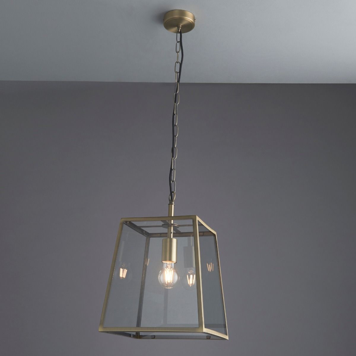 Hurst 1 Light Antique Brass Ceiling Pendant