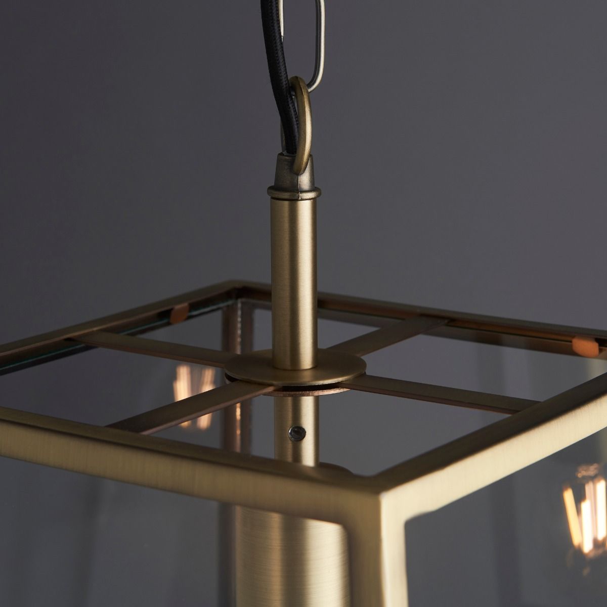 Hurst 1 Light Antique Brass Ceiling Pendant