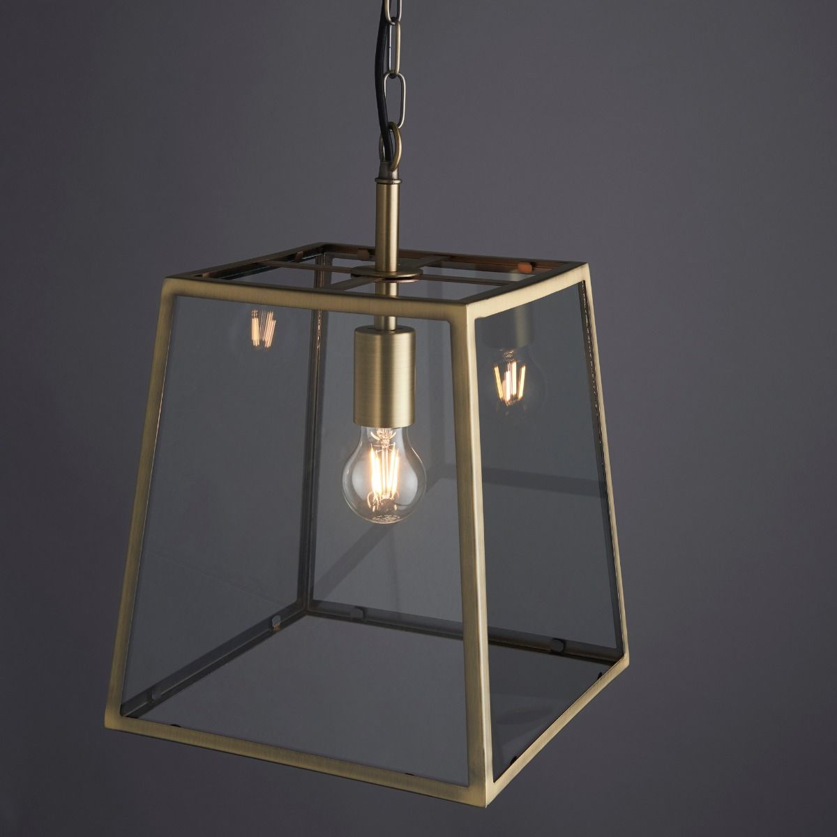 Hurst 1 Light Antique Brass Ceiling Pendant