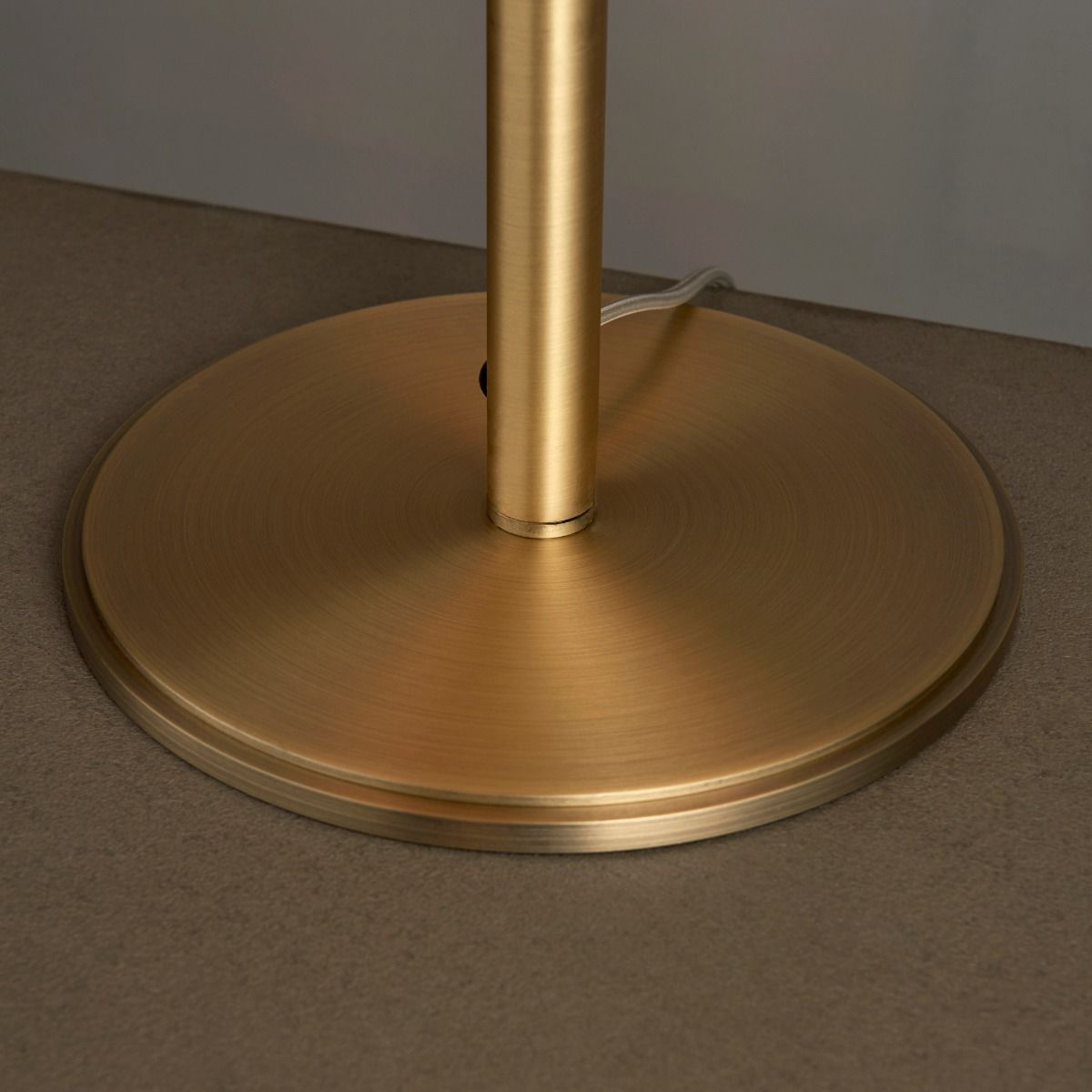 Hayfield Antique Brass & Green Velvet Table Lamp