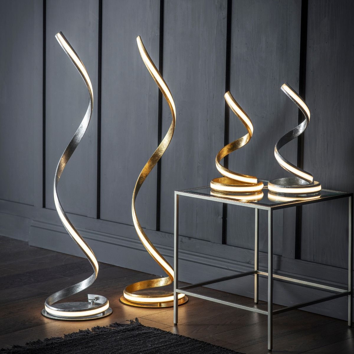 Aria Gold Leaf LED Table Lamp