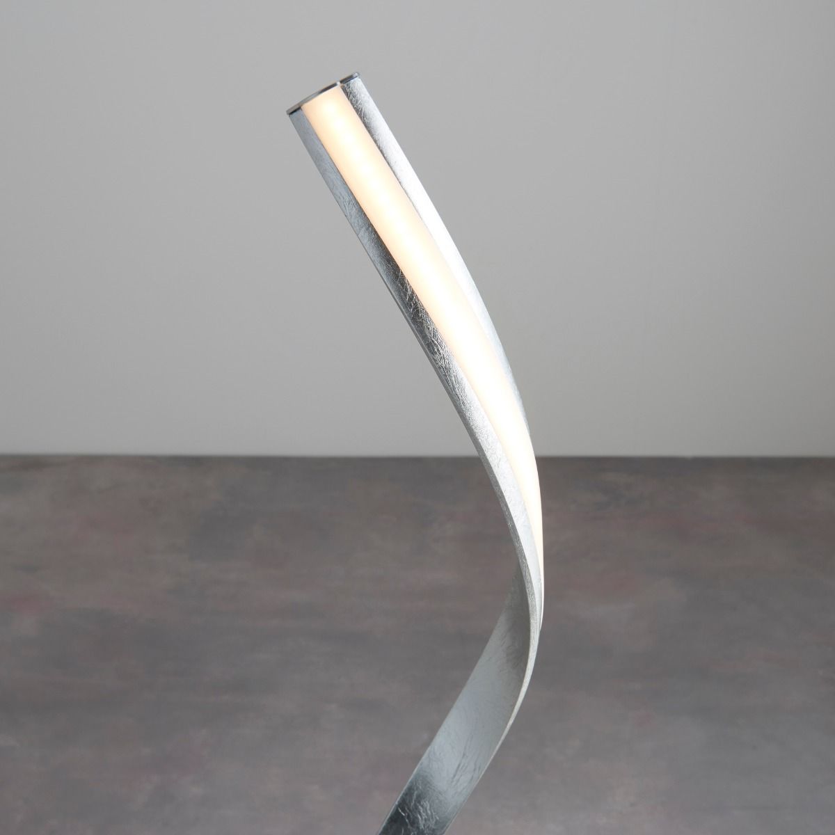 Aria LED Silver Leaf Floor Lamp