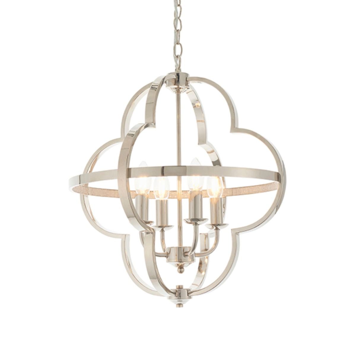 Vale 4 Light Nickel Ceiling Light