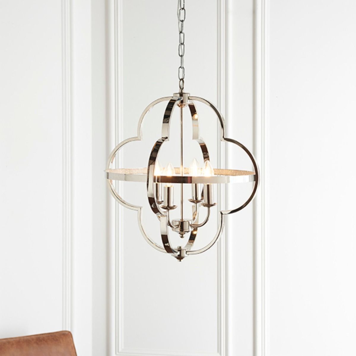 Vale 4 Light Nickel Ceiling Light