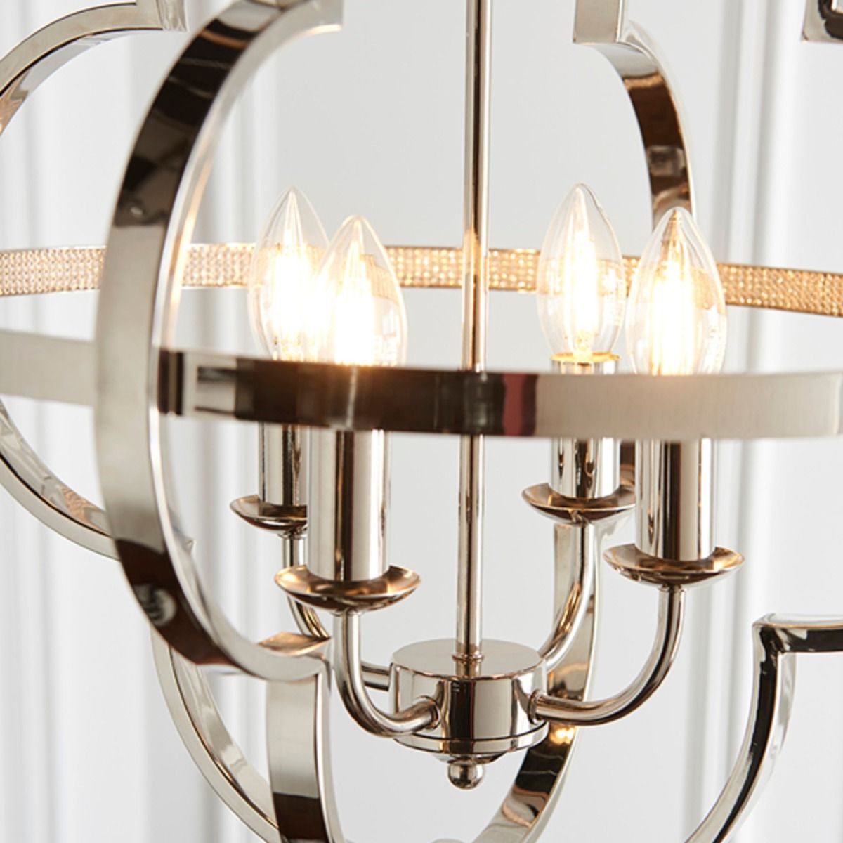 Vale 4 Light Nickel Ceiling Light