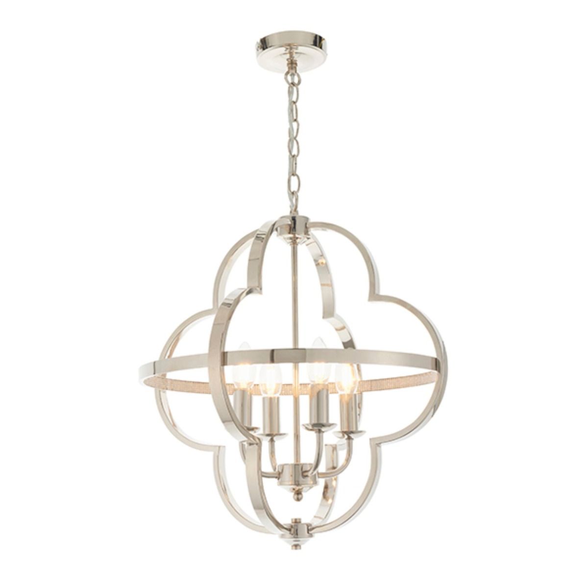 Vale 4 Light Nickel Ceiling Light