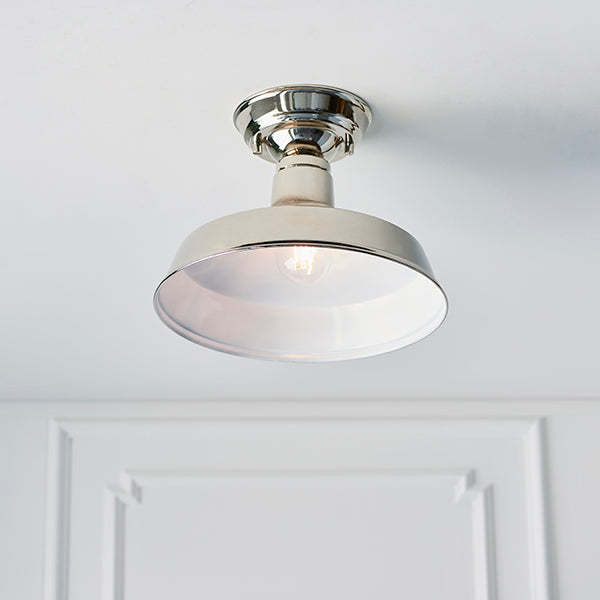 Darton Polished Nickel Semi-Flush Ceiling Light