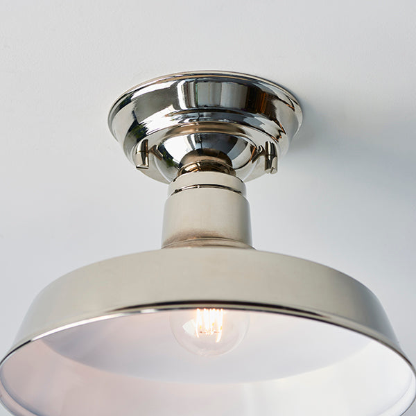 Darton Polished Nickel Semi-Flush Ceiling Light