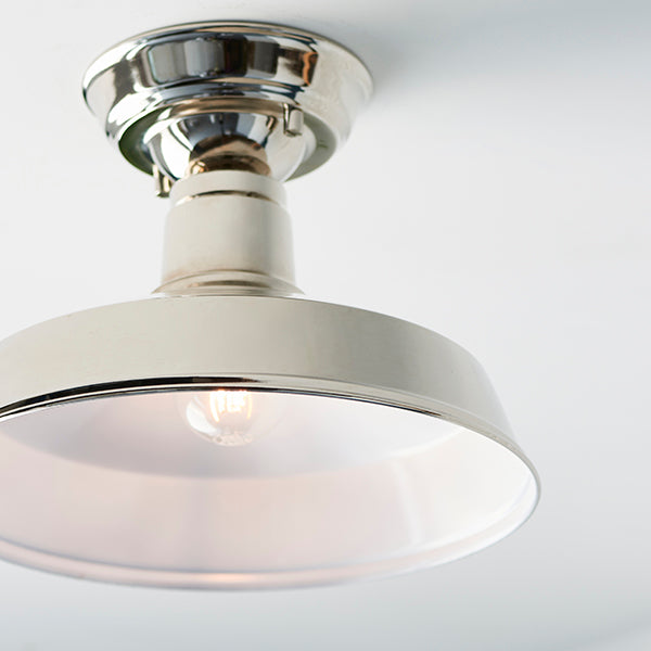 Darton Polished Nickel Semi-Flush Ceiling Light