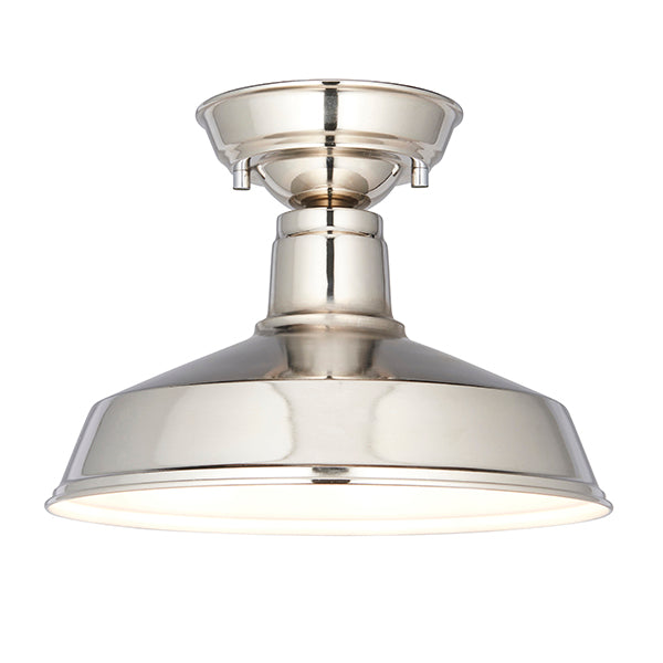 Darton Polished Nickel Semi-Flush Ceiling Light