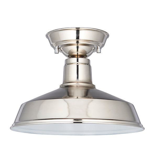 Darton Polished Nickel Semi-Flush Ceiling Light