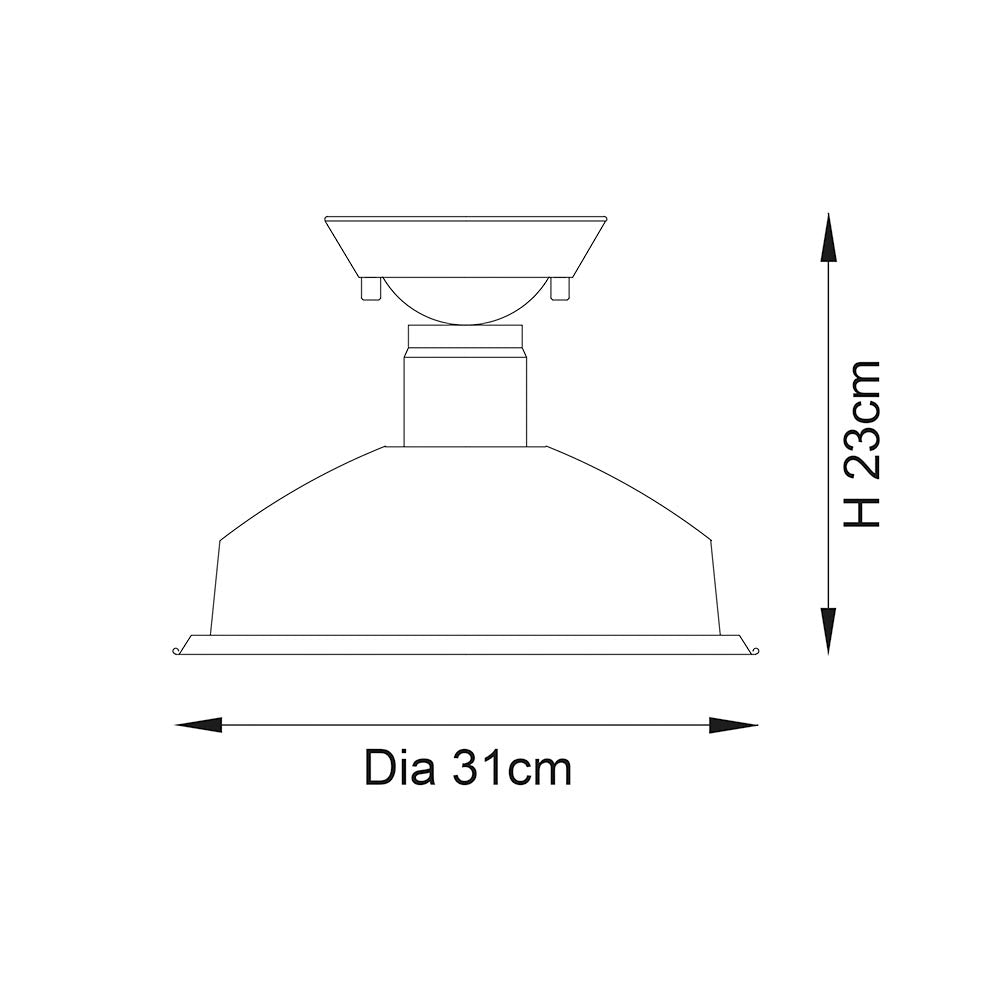 Darton Polished Nickel Semi-Flush Ceiling Light