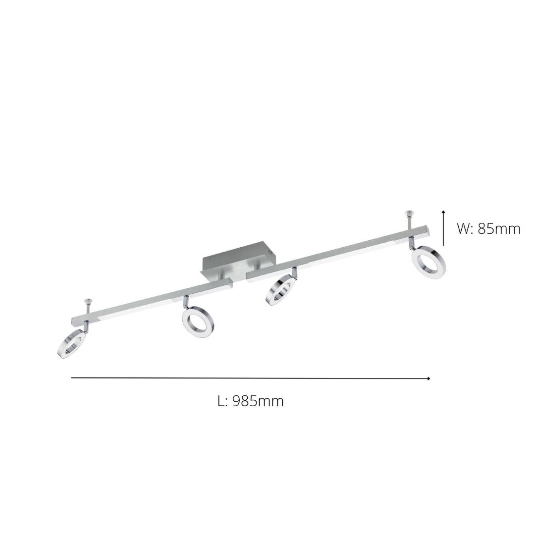 Cardillio 4 Light LED Ceiling Spotlight Bar
