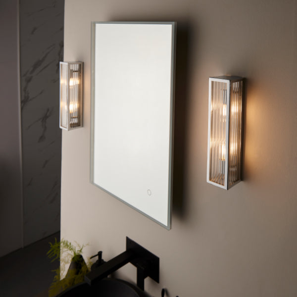 Newham Large Ribbed Glass Wall Light IP44