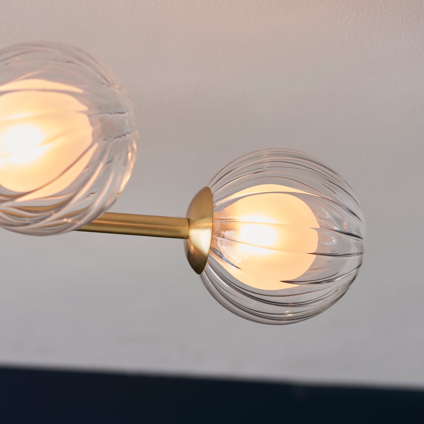 Udo 6 Light Satin Brass Semi Flush Ceiling Light