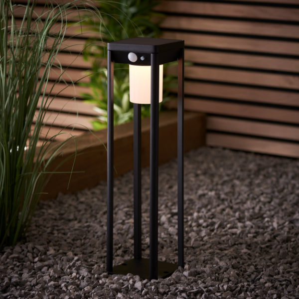 Hallam Outdoor LED Small Matt Black Post IP44