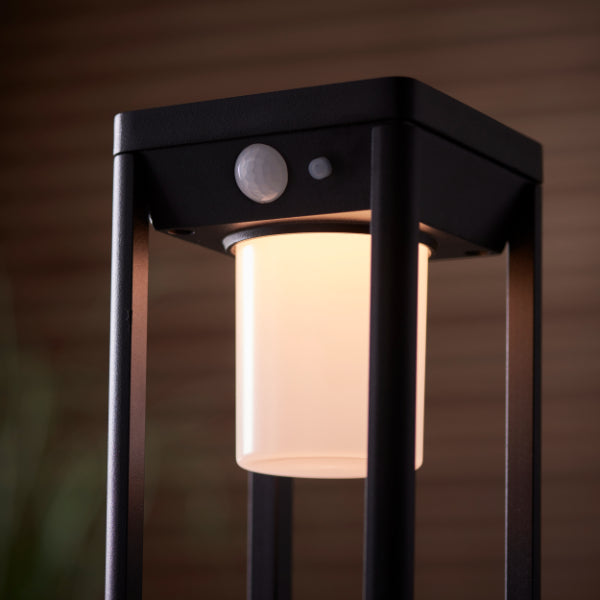 Hallam Outdoor LED Small Matt Black Post IP44