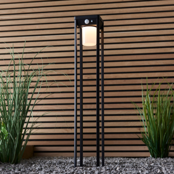 Hallam Matte Black IP44 LED Outdoor Post Large