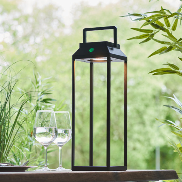Linterna Large LED PIR Outdoor Black Lantern