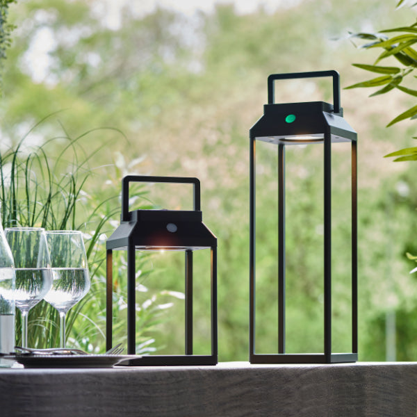 Linterna Large LED PIR Outdoor Black Lantern