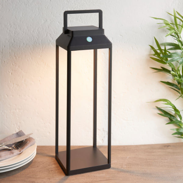 Linterna Large LED PIR Outdoor Black Lantern