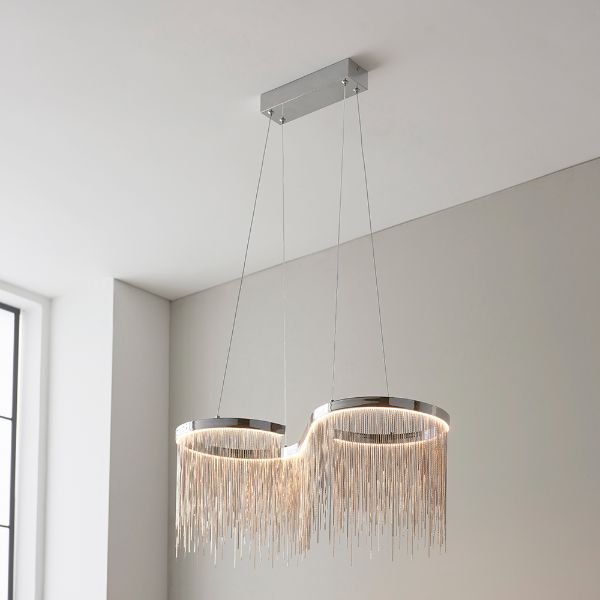 Orphelia LED Polished Chrome Pendant