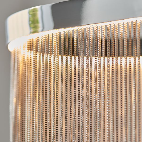 Orphelia Polished Chrome Oval LED Linear Pendant Ceiling Light