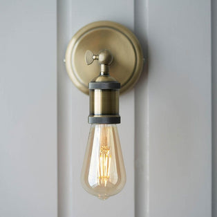 Hal Antique Brass Industrial Wall Light