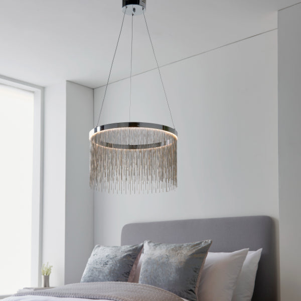 Zelma Colour Changing Polished Chrome LED Ceiling Pendant