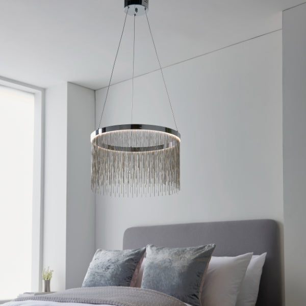 Zelma Colour Changing Polished Chrome LED Ceiling Pendant