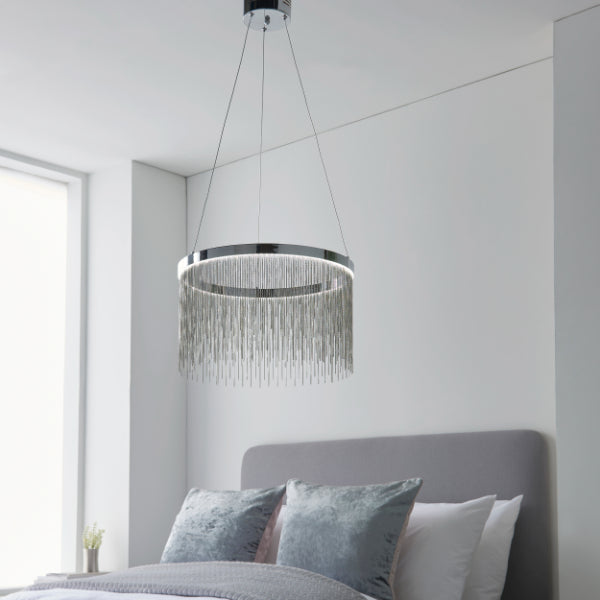 Zelma Colour Changing Polished Chrome LED Ceiling Pendant