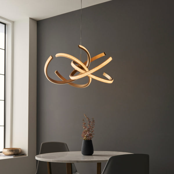 Lorenzo LED Satin Gold Ceiling Pendant