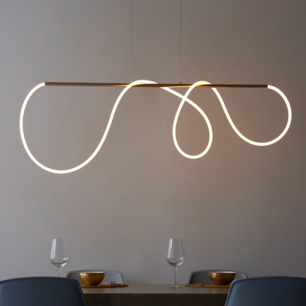 Attalea LED Satin Gold Ceiling Pendant