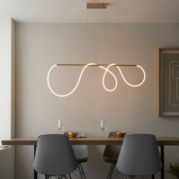 Attalea LED Satin Gold Ceiling Pendant