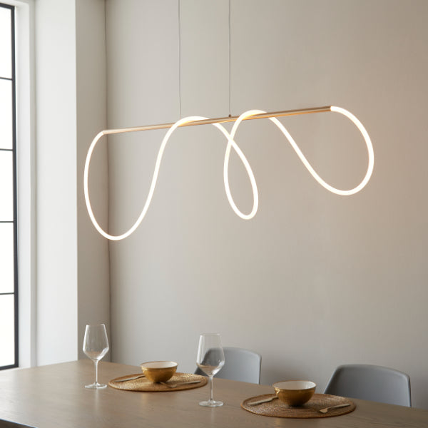 Attalea LED Satin Gold Ceiling Pendant