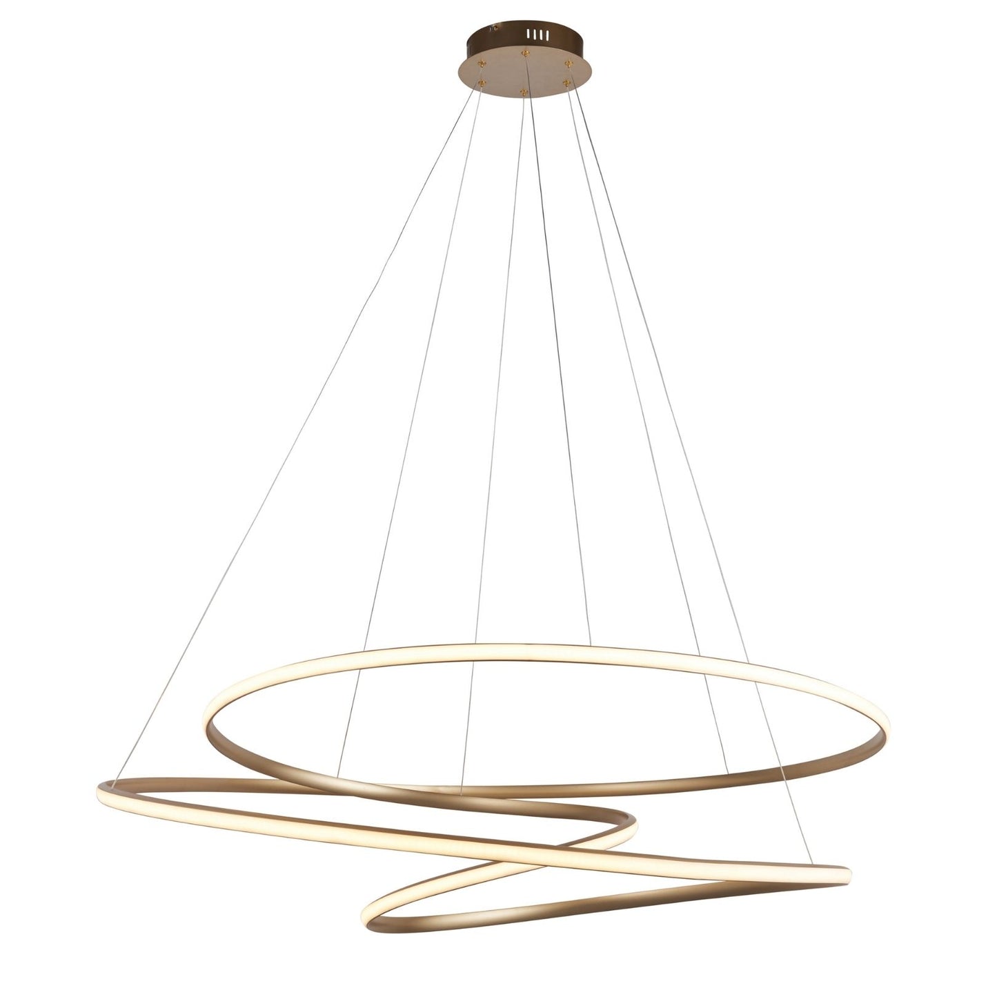 Twirl LED Gold Pendant Ceiling Light Large