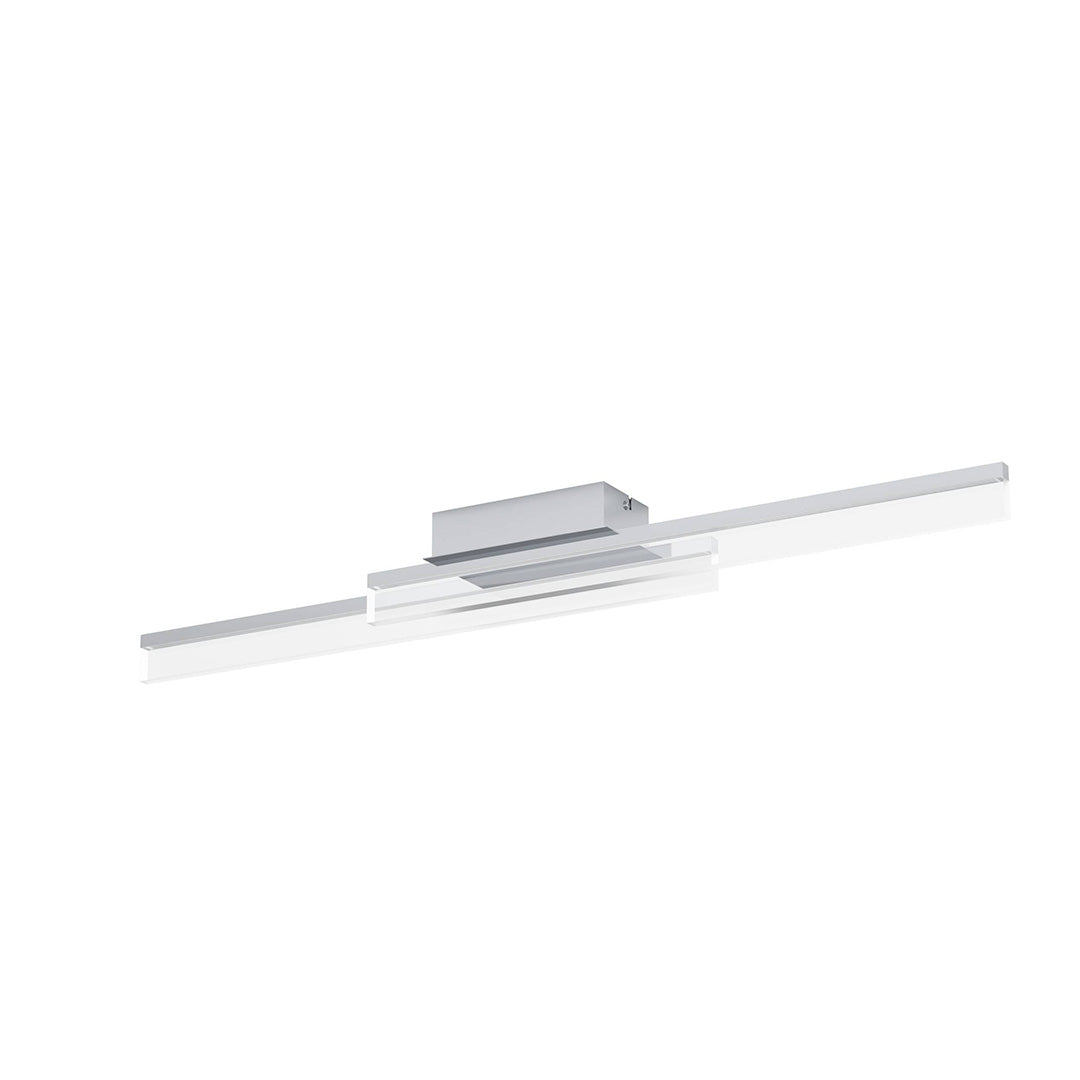 Palmital Satin Chrome & Clear LED Flush Ceiling Light