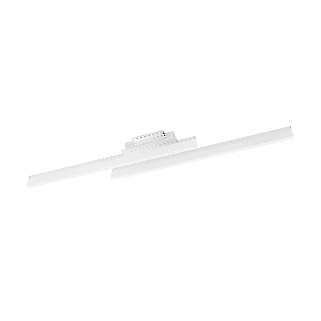 Palmital Satin Chrome & Clear LED Flush Ceiling Light