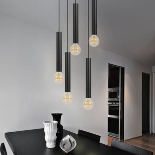 Cortenova 5 Light Matte Black Ceiling Pendant