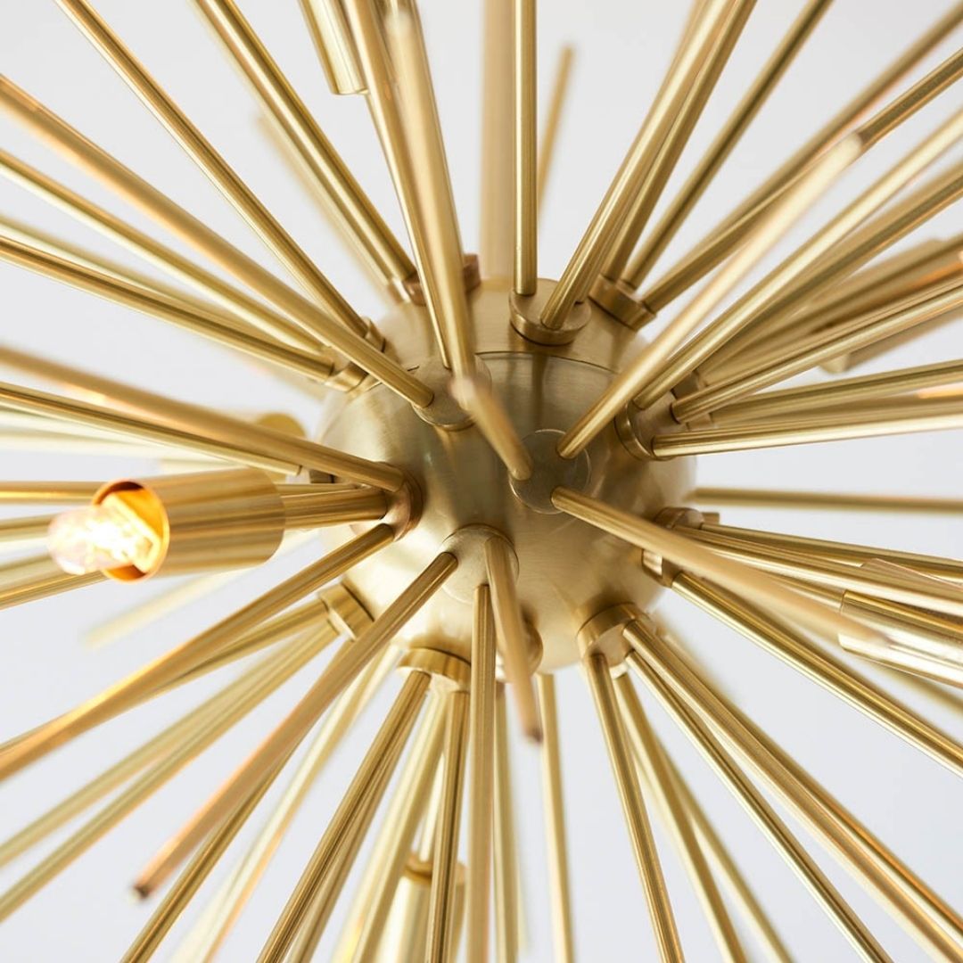 Orta 6 Light Gold Semi Flush Ceiling Light
