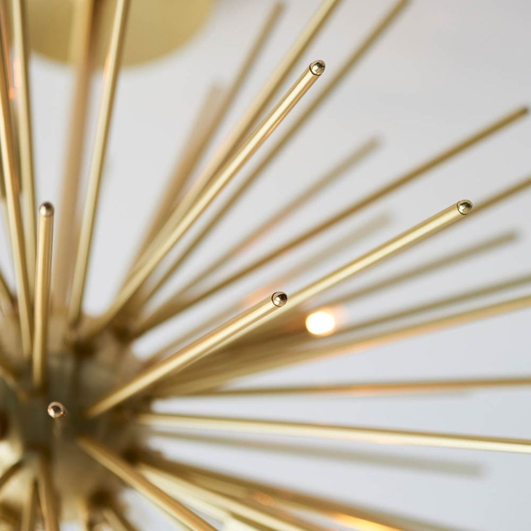 Orta 6 Light Gold Semi Flush Ceiling Light