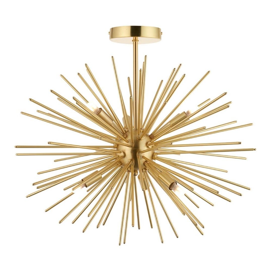Orta 6 Light Gold Semi Flush Ceiling Light
